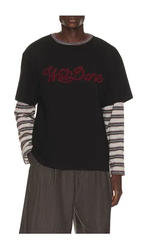 Rope Embroidered Long Sleeve T-Shirt in . Size S. Also in M, L, XL/1X - WE11DONE - Modalova