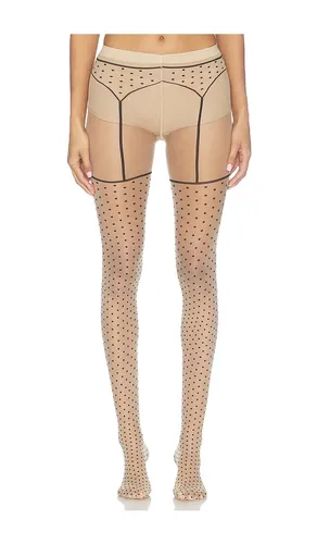 Dotted Garter Belt Tights in . Size L. Also in M, S, XS - Wolford - Modalova