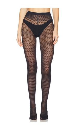 Graphic Pattern Tights in Charcoal. - size L (also in M, S, XS) - Wolford - Modalova