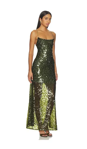 Vestido largo backless en color verde talla S (también en XL, XS) - With Harper Lu - Modalova