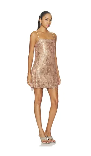 Shift Mini Dress in Metallic Gold. - size L (also in M, S, XL, XS) - With Harper Lu - Modalova