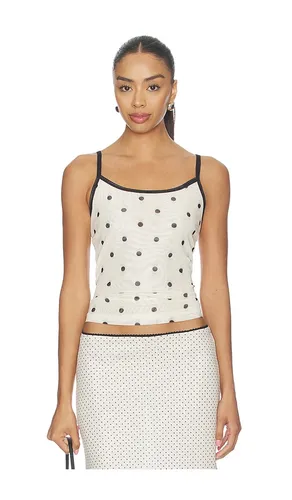 Mesh Camisole Top in Cream. - size S (also in M) - With Harper Lu - Modalova