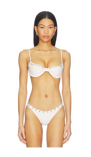 Julia Eyelet Bikini Top in White. - size M (also in S, XL, XS) - With Jean - Modalova