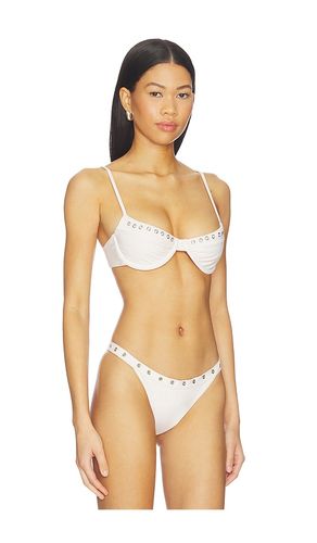 Julia Eyelet Bikini Top in White. - size S (also in XS, M, XL) - With Jean - Modalova
