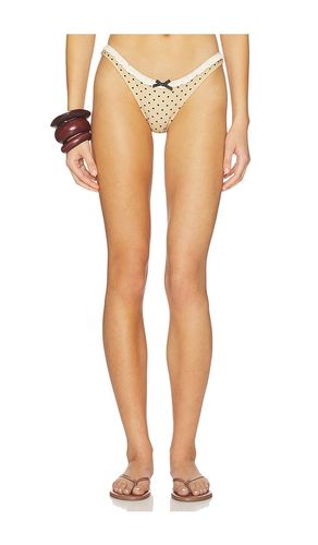 Jeanie Polka Dot Bikini Bottom in Beige. - size L (also in M, S, XL) - With Jean - Modalova