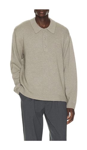Paxton Cashmere Knit Polo in Grey. - size S (also in M, XL/1X) - Won Hundred - Modalova