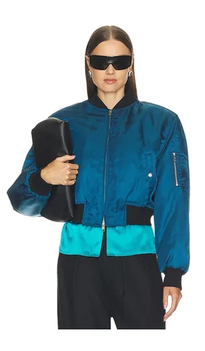 Cropped Bomber Jacket in Blue. - size L (also in M, S, XS) - Willy Chavarria - Modalova