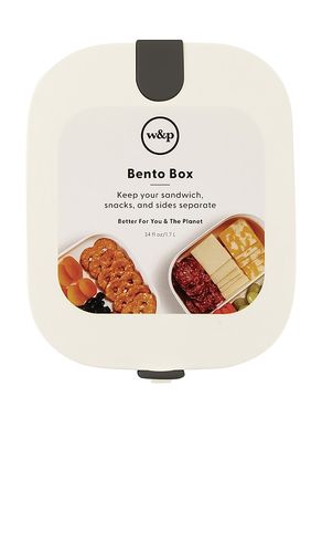 Recipiente bento de plástico plastic bento box en color crema talla all - w&p - Modalova