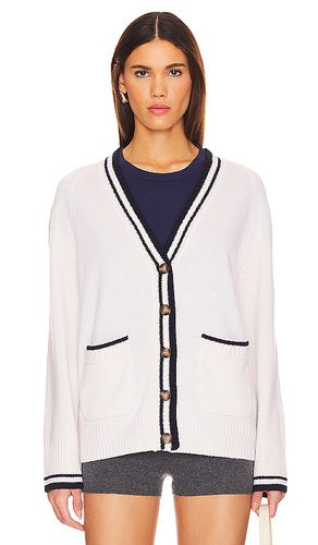 Warren Cashmere Varsity Cardigan in . Taglia S, XS - White + Warren - Modalova