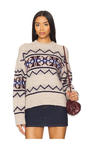 Plush Alpaca Blend Fair Isle Crewneck in Cream. - size M (also in S, XS) - White + Warren - Modalova