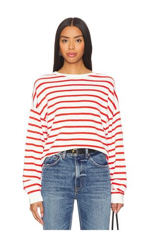 Warren Cotton Blend Drop Shoulder Sweatshirt in Red. - size L (also in S, XS) - White + Warren - Modalova