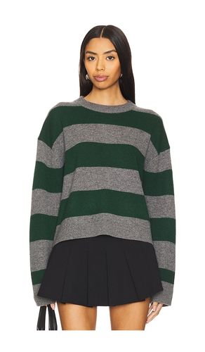 Cashmere Striped Crewneck in Green. - size L (also in M, XS) - White + Warren - Modalova