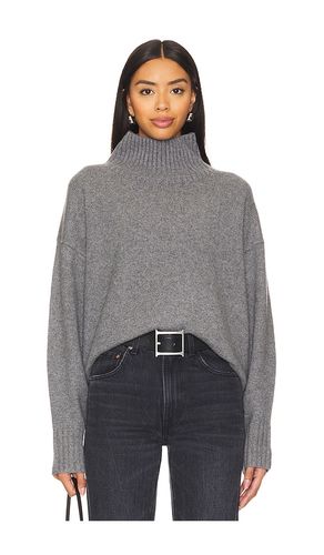 Cashmere Blend Standneck Sweater in Grey. - size L (also in M, XS) - White + Warren - Modalova