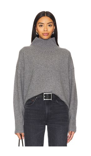 Cashmere Blend Standneck Sweater in Grey. - size M (also in S) - White + Warren - Modalova