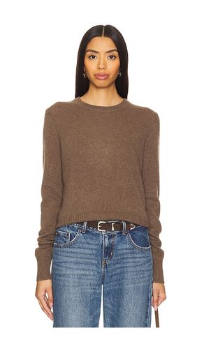 Cashmere Shrunken Crewneck in Brown. - size L (also in M, S, XS) - White + Warren - Modalova