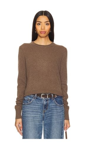 Cashmere Shrunken Crewneck in Brown. - size L (also in M, XS) - White + Warren - Modalova