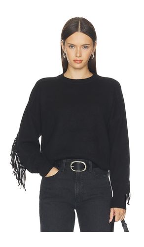 Cashmere Blend Luxe Fringe Crew Sweater in . - size M (also in S, XS) - White & Warren - Modalova