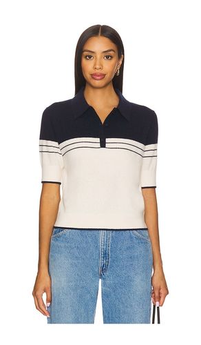 Cashmere Polo Top in ,Navy. - size L (also in M, S, XS) - White + Warren - Modalova