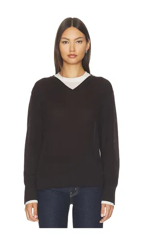 Superfine Merino V Neck Top in . Größe XS. Also in S, M - White & Warren - Modalova