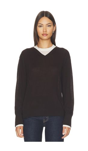 Superfine Merino V Neck Top in . Taglia M. Also in S, XS - White & Warren - Modalova