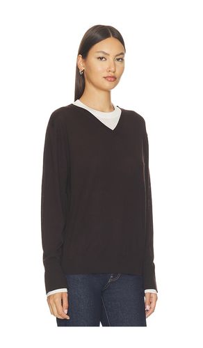 Superfine Merino V Neck Top in . Taglia M. Also in S, XS - White & Warren - Modalova