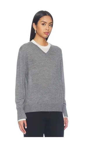 Superfine Merino V Neck Top in Multi. - size M (also in S, XS) - White & Warren - Modalova