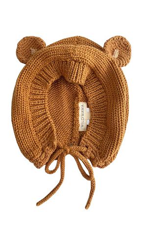 Kids Knitted Bear Bonnet in Brown. - size 12-24M (also in 2-4Y) - Wild Wawa - Modalova