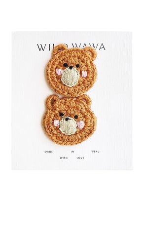 Kids Crochet Bear Clip Set in Tan - Wild Wawa - Modalova