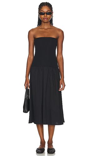 Vestido midi ribbed en color talla M en - Black. Talla M (también en L, S) - WeWoreWhat - Modalova