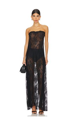 Strapless lace maxi dress en color talla 0 en - Black. Talla 0 (también en 00, 10, 2, 4, 6, 8) - WeWoreWhat - Modalova