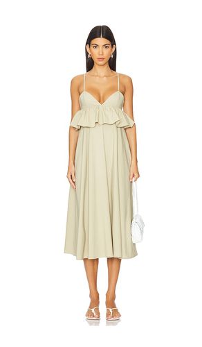 Peplum Midi Dress in Neutral. - size 0 (also in 00, 10, 12, 2, 4, 6, 8) - WeWoreWhat - Modalova