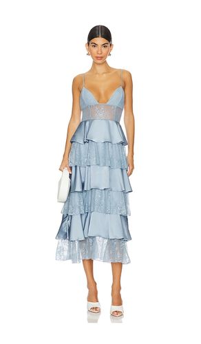 Tiered Lace Midi Dress in Blue. - size 0 (also in 00, 10, 12, 4, 6, 8) - WeWoreWhat - Modalova