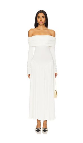 Off Shoulder Ruched Midi Dress in . - size L (also in M, S, XS) - WeWoreWhat - Modalova