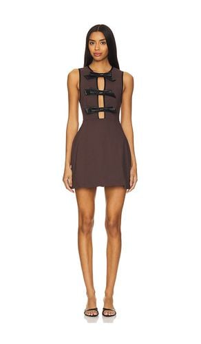 Vestido piped peplum en color talla 0 en & - Brown. Talla 0 (también en 00, 12, 2, 4, 6, 8) - WeWoreWhat - Modalova