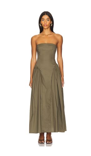 Strapless Corset Ruched Dress in Olive. - size 0 (also in 00, 2, 4, 6, 8) - WeWoreWhat - Modalova