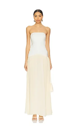 Corset Sheer Midi Dress in White. - size 2 (also in 4, 8) - WeWoreWhat - Modalova