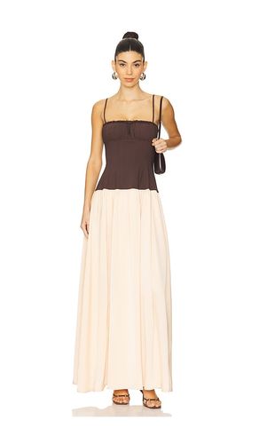 Ruffle Corset Maxi Dress in Brown. - size 0 (also in 00, 2, 4, 6, 8) - WeWoreWhat - Modalova