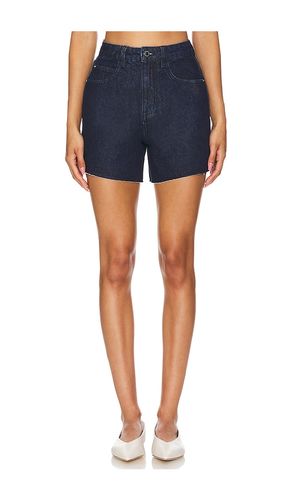 High Rise Flare Short in Undone Wash in Denim-Dark. - size 24 (also in 25, 26, 28, 29) - WeWoreWhat - Modalova