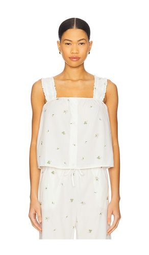 Ruffle Button Front Tank in Ivory. - size M (also in S) - WeWoreWhat - Modalova