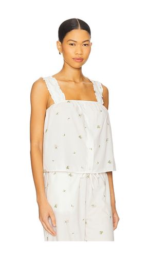 Ruffle Button Front Tank in Ivory. - size M (also in S) - WeWoreWhat - Modalova