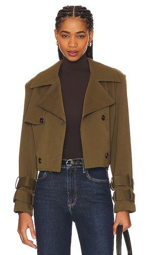 Cropped Trench Coat in Olive. - size L (also in M, S, XL) - WeWoreWhat - Modalova