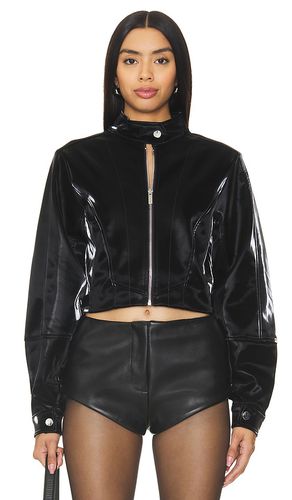 Faux Patent Leather Cropped Moto Jacket in . - size L (also in M, S, XL, XS, XXS) - WeWoreWhat - Modalova