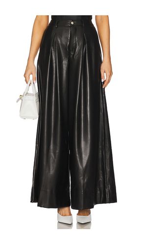 Pantalón faux leather extreme wide leg en color talla 23 en - Black. Talla 23 (también en 24, 25, 26, 27, 28, 29) - WeWoreWhat - Modalova