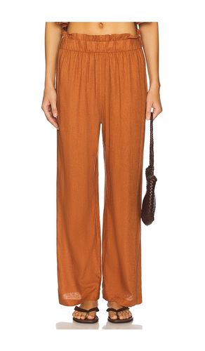Paperbag Linen Pant in Brown. - size L (also in M, S, XS) - WeWoreWhat - Modalova