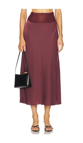 Midi Chiffon Cutout Skirt in Burgundy. - size 0 (also in 12, 14, 2, 4, 6) - WeWoreWhat - Modalova