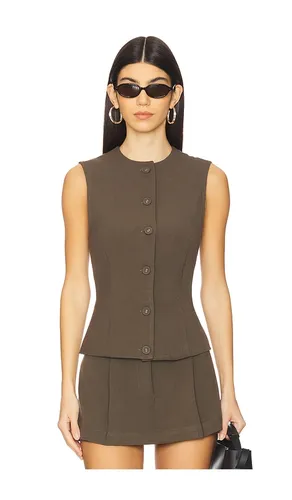 Chaleco button down en color marrón talla S (también en XS) - WeWoreWhat - Modalova