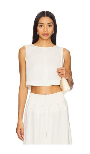 Boxy Linen Boatneck Top in Ivory. - size 0 (also in 00, 2, 4, 6, 8) - WeWoreWhat - Modalova