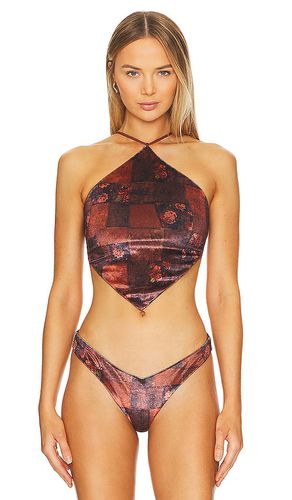 Velvet Bungee Bandana Bikini Top in Burgundy. - size XS (also in XXS) - WeWoreWhat - Modalova