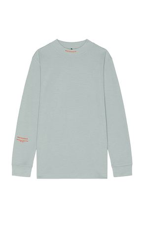 Merino Baselayer Mockneck Tee in Blue. - size L (also in S, XL/1X) - Whitespace - Modalova