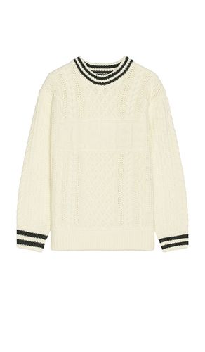 Cable Crewneck Knit Sweater in White. - size L (also in M, S, XL/1X) - XLARGE - Modalova